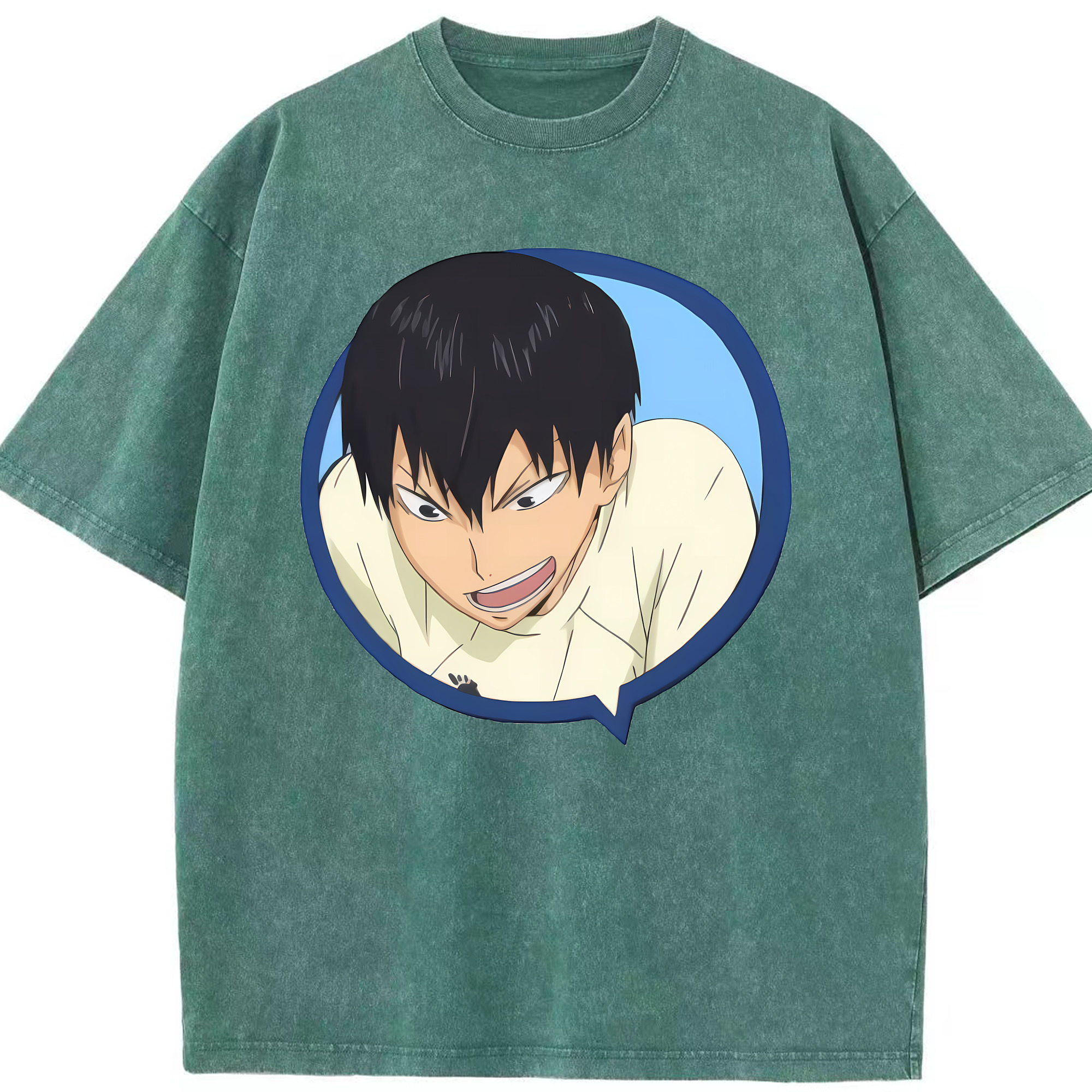 （画像用） ハイキュー!! Haikyu!! 綿100% ヴィンテージ風 半袖Tシャツ（フロントプリント）